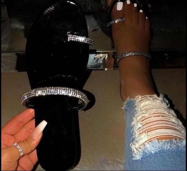 Diamond flat sandals and slippers