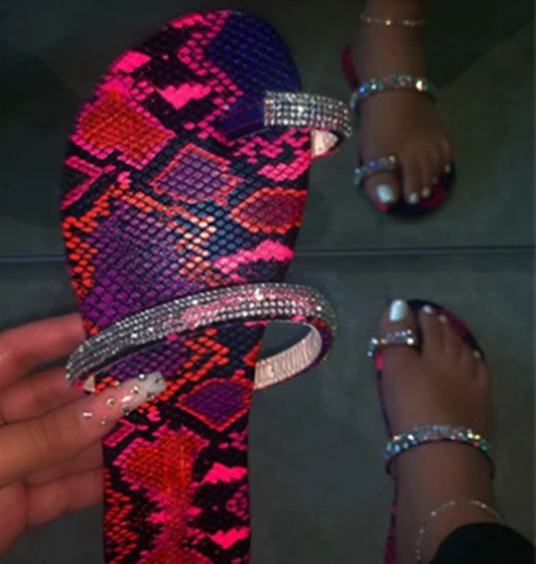 Diamond flat sandals and slippers