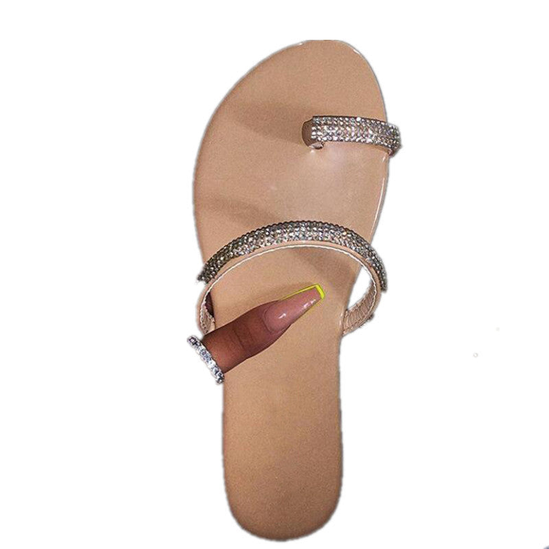Diamond flat sandals and slippers
