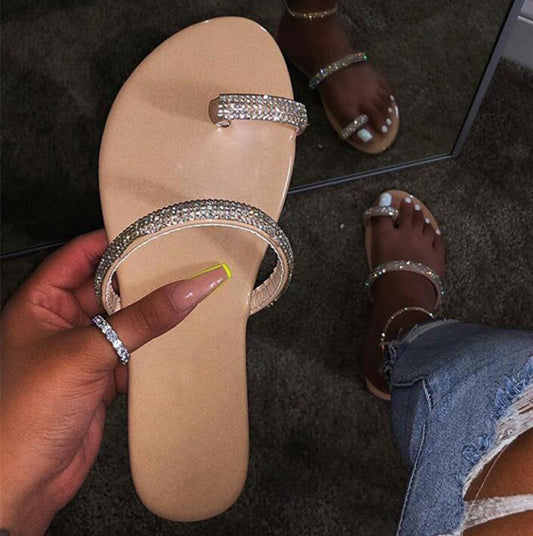Diamond flat sandals and slippers