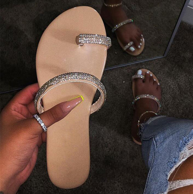 Diamond flat sandals and slippers
